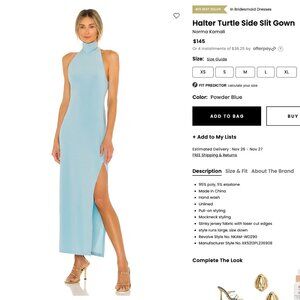 Revolve- Normal Kamali Halter Turtleneck Side-Slit Midi Dress